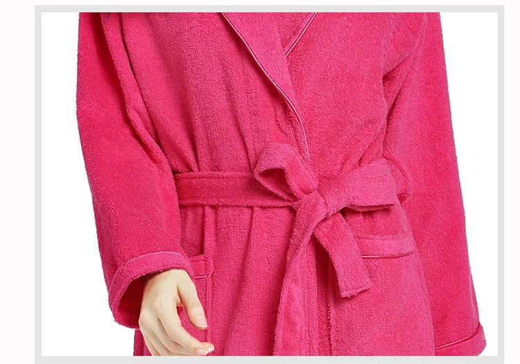 100% Cotton Terry Bathrobe – Soft Unisex Hooded Robe & Loungewear