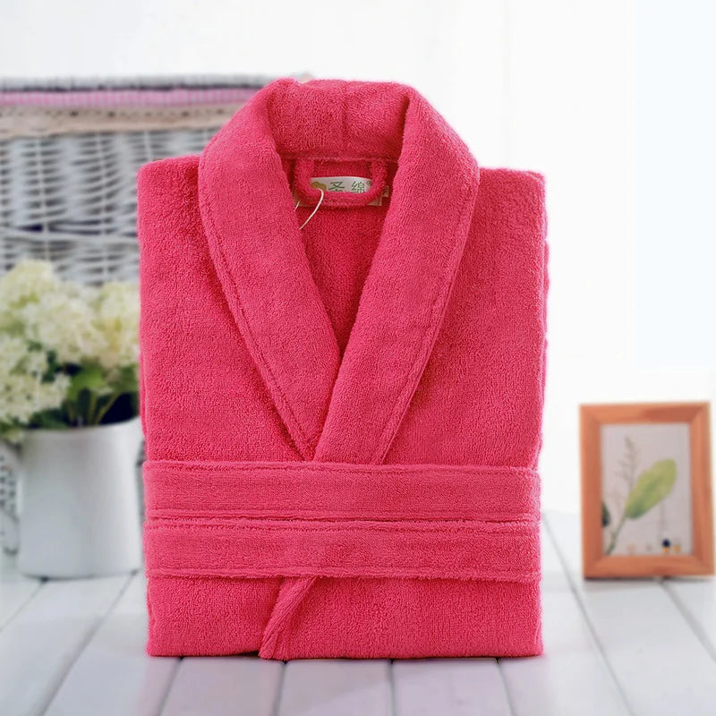 100% Cotton Terry Bathrobe – Soft Unisex Hooded Robe & Loungewear