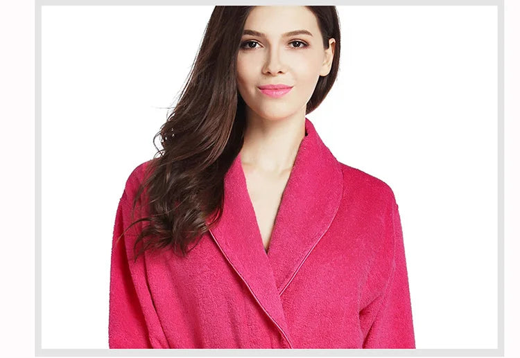 100% Cotton Terry Bathrobe – Soft Unisex Hooded Robe & Loungewear