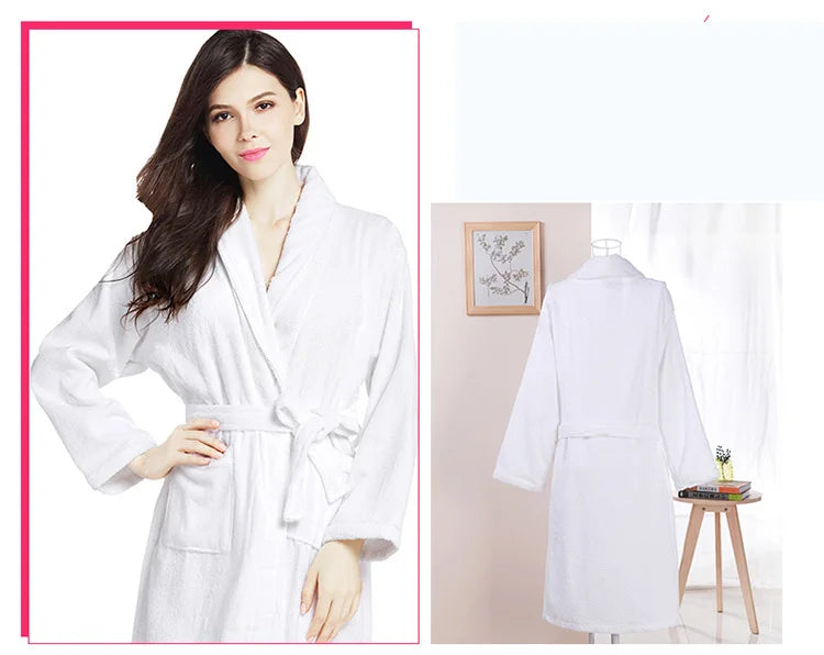 100% Cotton Terry Bathrobe – Soft Unisex Hooded Robe & Loungewear