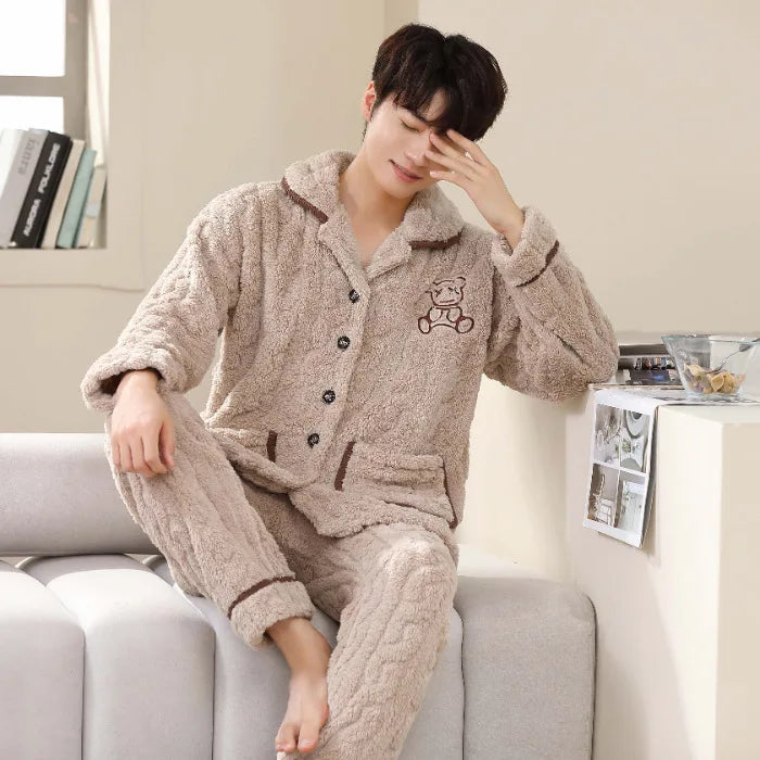Men’s Flannel Pajama Set – Warm Winter Sleepwear & Nightwear