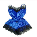 Women’s Lace Silk Pajama Set – Cami Top & Shorts Sleepwear