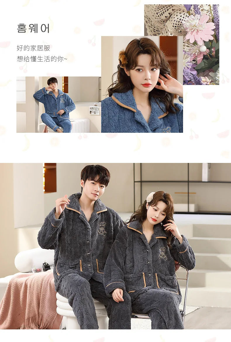 Men’s Flannel Pajama Set – Warm Winter Sleepwear & Nightwear