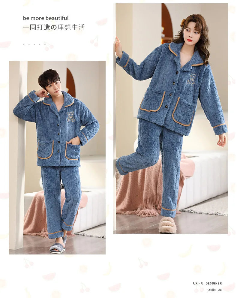 Men’s Flannel Pajama Set – Warm Winter Sleepwear & Nightwear