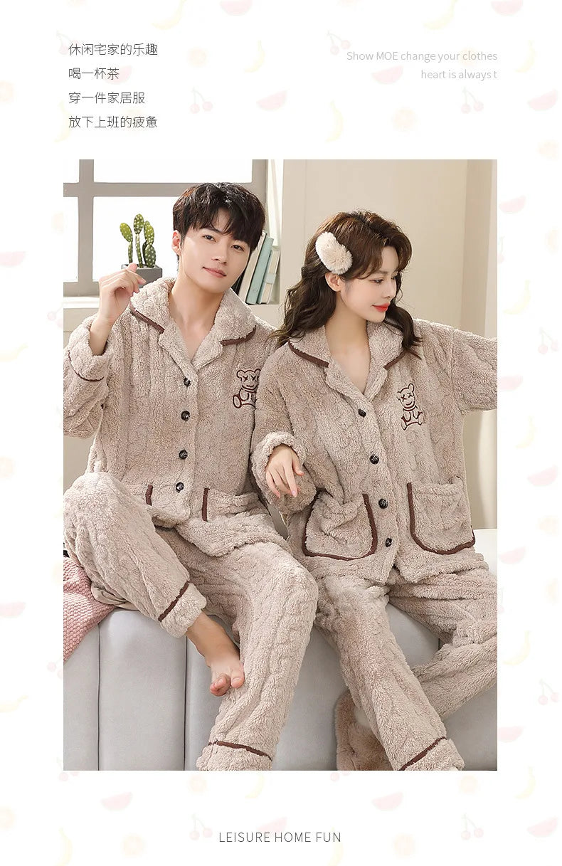 Men’s Flannel Pajama Set – Warm Winter Sleepwear & Nightwear