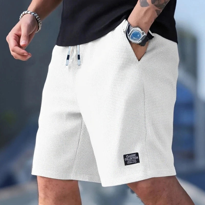 Men’s Textured Casual Shorts – Breathable Beach & Sports Wear Shorts