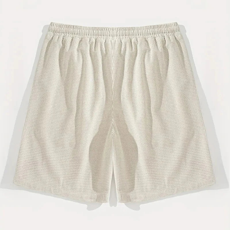 Men’s Textured Casual Shorts – Breathable Beach & Sports Wear Shorts