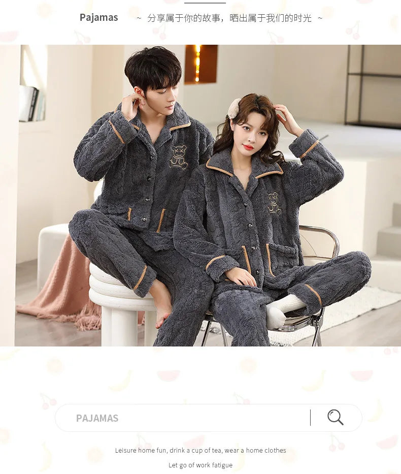 Men’s Flannel Pajama Set – Warm Winter Sleepwear & Nightwear